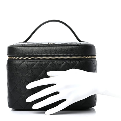 Chanel Caviar Quilted Large Vanity Pouch Black 2 of 7