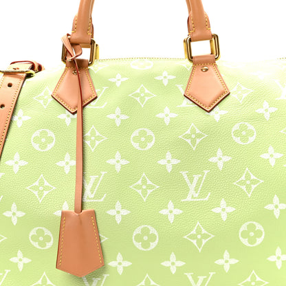 Louis Vuitton Calfskin Monogram Speedy P9 Bandouliere 40 Frozen Lime 9 of 11