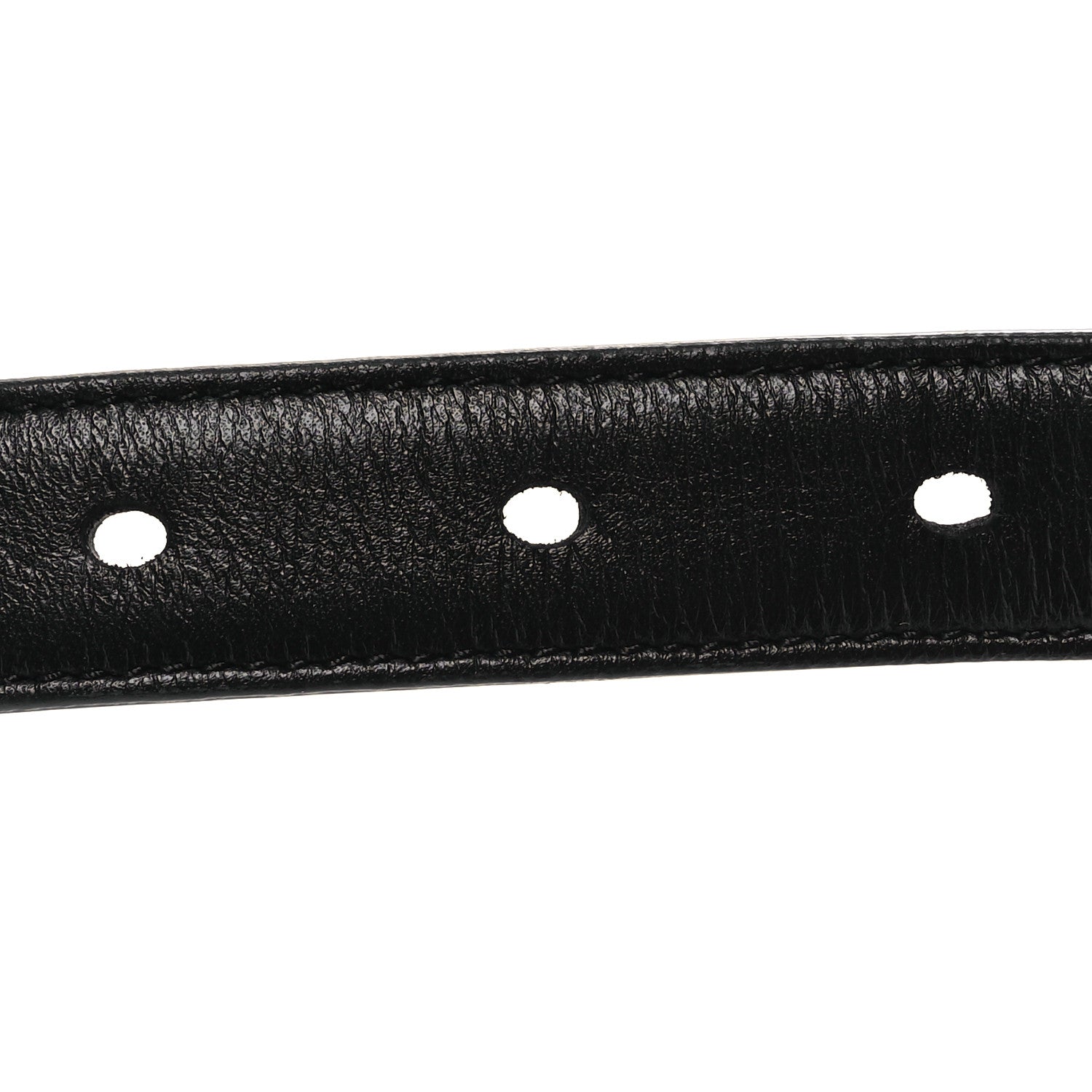 Saint Laurent Smooth Calfskin Monogram Square Buckle Belt 80 32 Black 3 of 8
