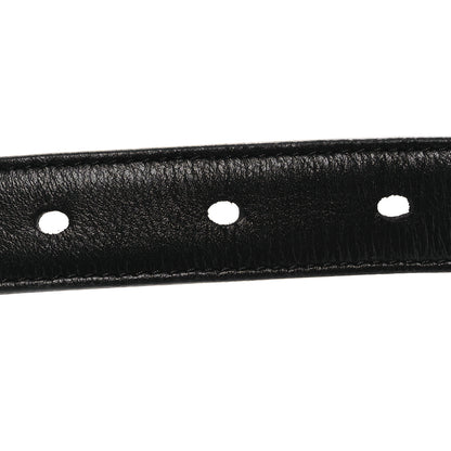 Saint Laurent Smooth Calfskin Monogram Square Buckle Belt 80 32 Black 3 of 8