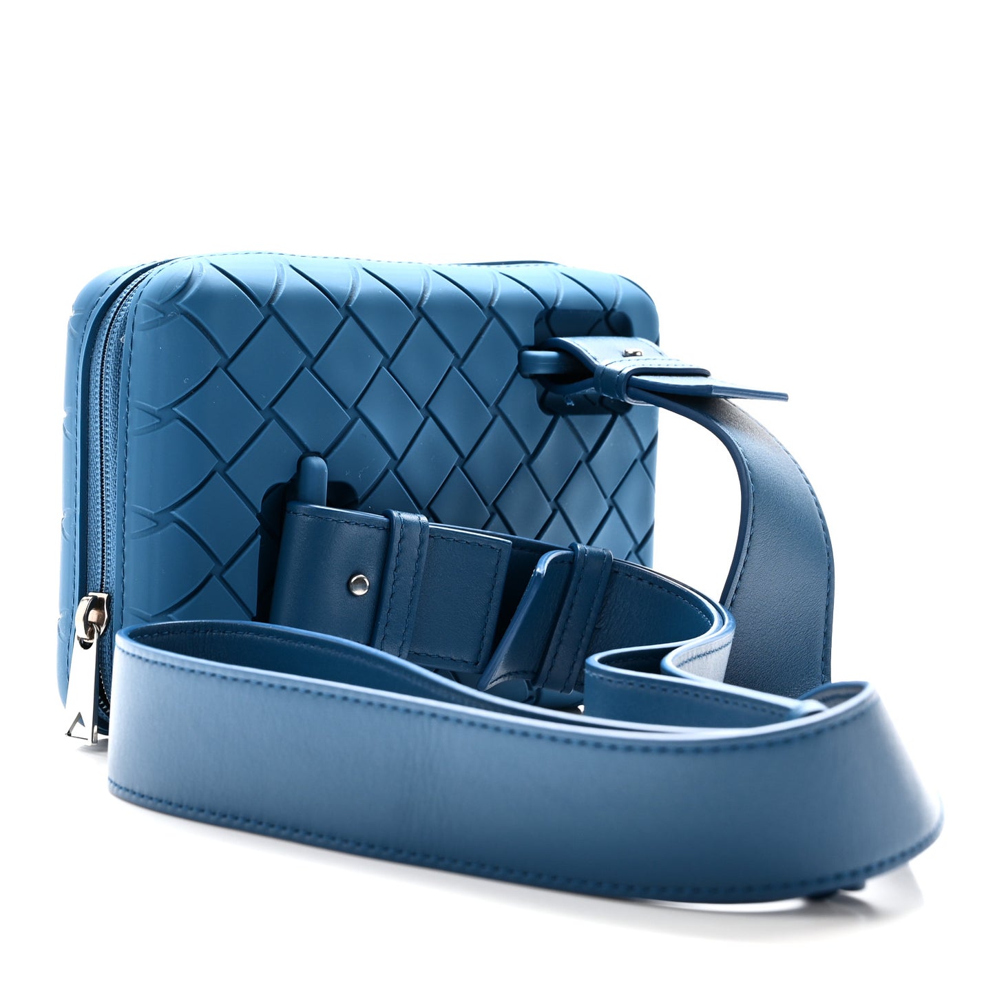 Rubber Intrecciato Tech Crossbody Deep Pacific