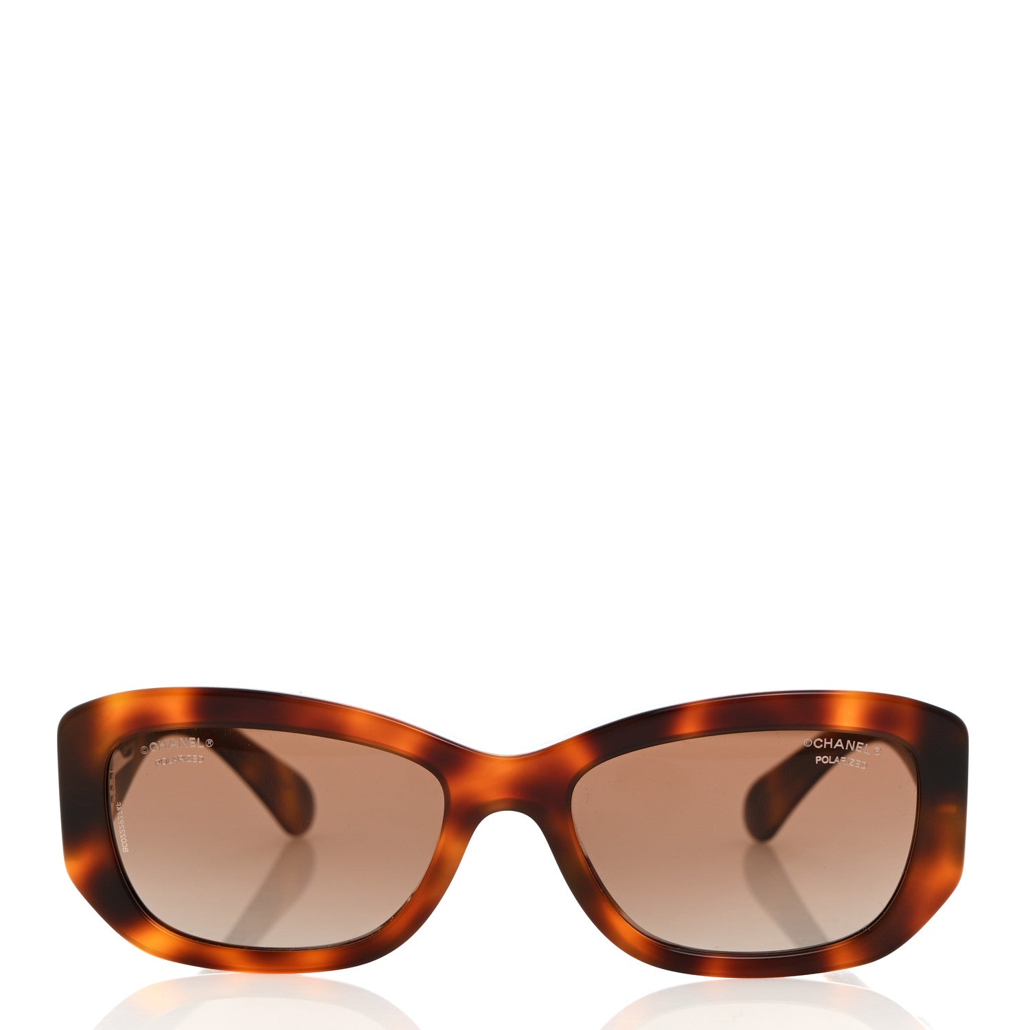 Chanel Acetate Polarized Rectangle Sunglasses 5493 Tortoise 2 of 8