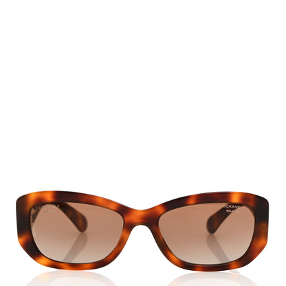 Chanel Acetate Polarized Rectangle Sunglasses 5493 Tortoise 2 of 8