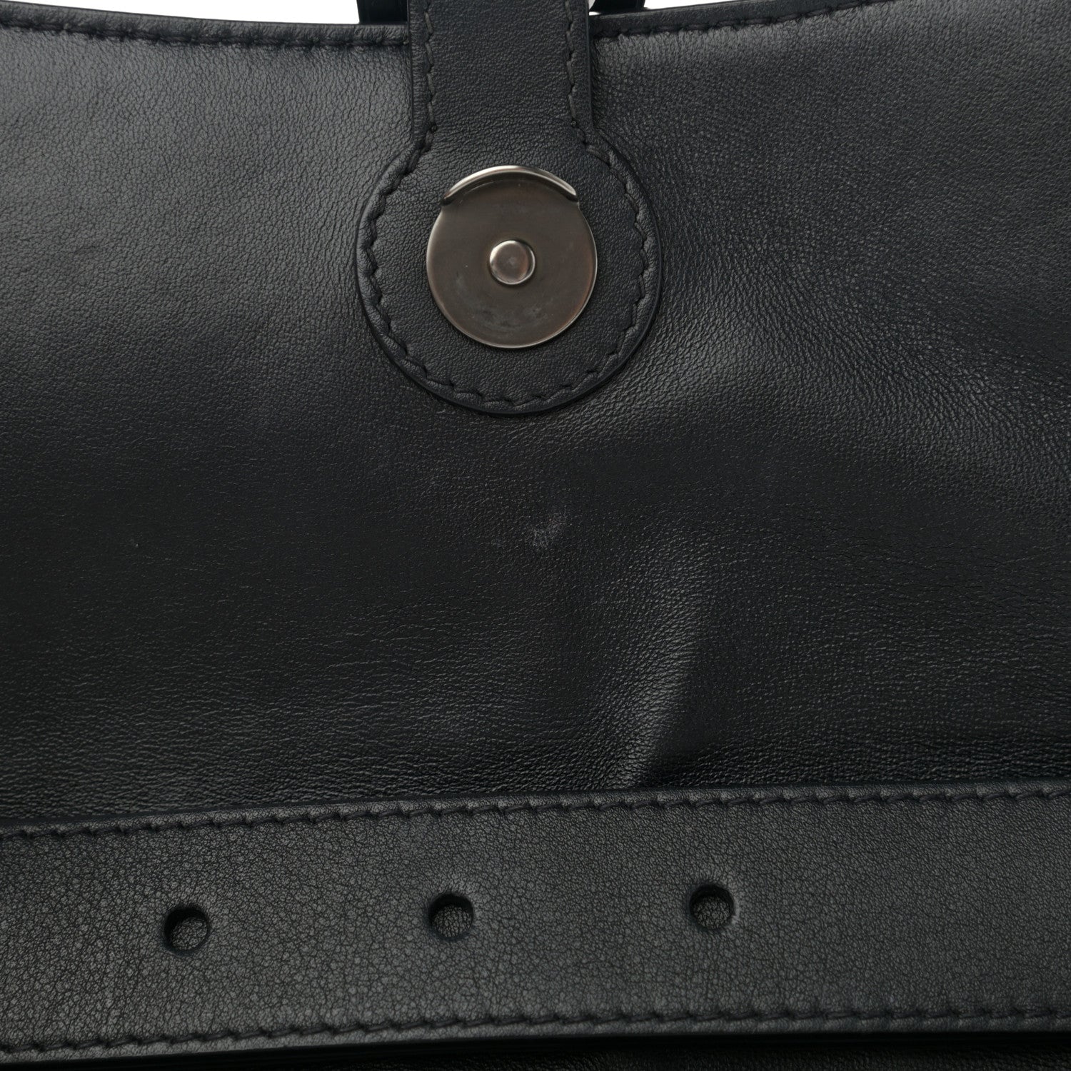 Balenciaga Semi Shiny Smooth Calfskin Monochrome Small Downtown Shoulder Bag Black 14 of 14