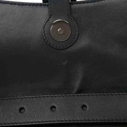 Balenciaga Semi Shiny Smooth Calfskin Monochrome Small Downtown Shoulder Bag Black 14 of 14