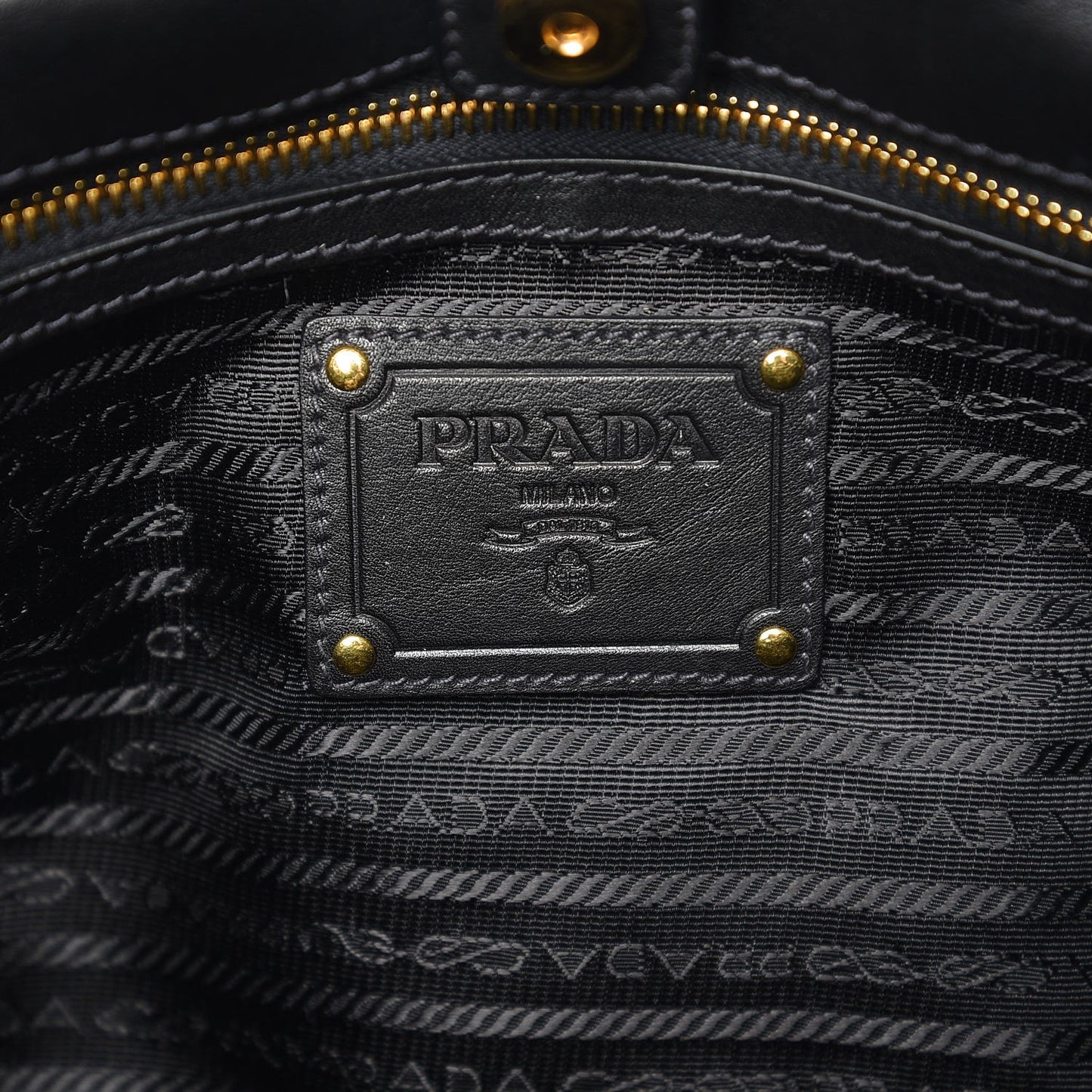 Nappa Woven Tote Black
