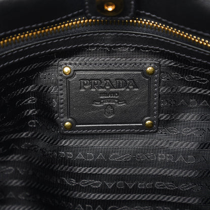 Prada Nappa Woven Tote Black 6 of 7