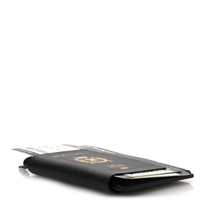 Balenciaga Textured Calfskin Passport Phone Holder Black 4 of 10