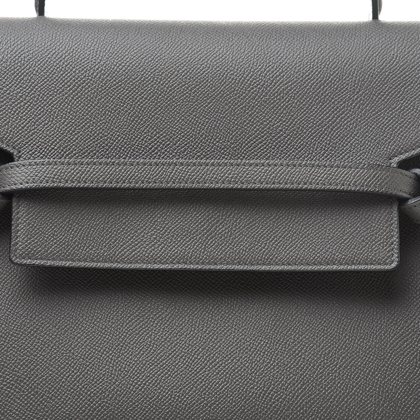 Grained Calfskin Mini Belt Bag Grey