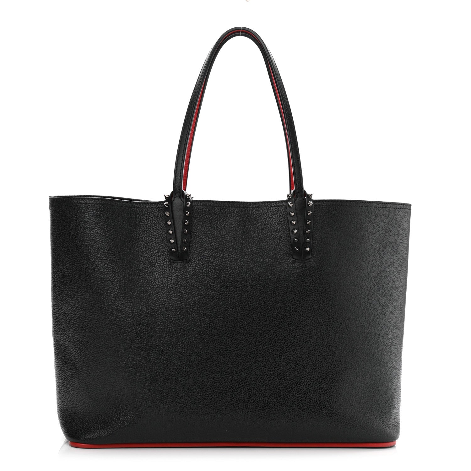 Christian Louboutin Calfskin Spikes East West Cabata Tote Black 3 of 10