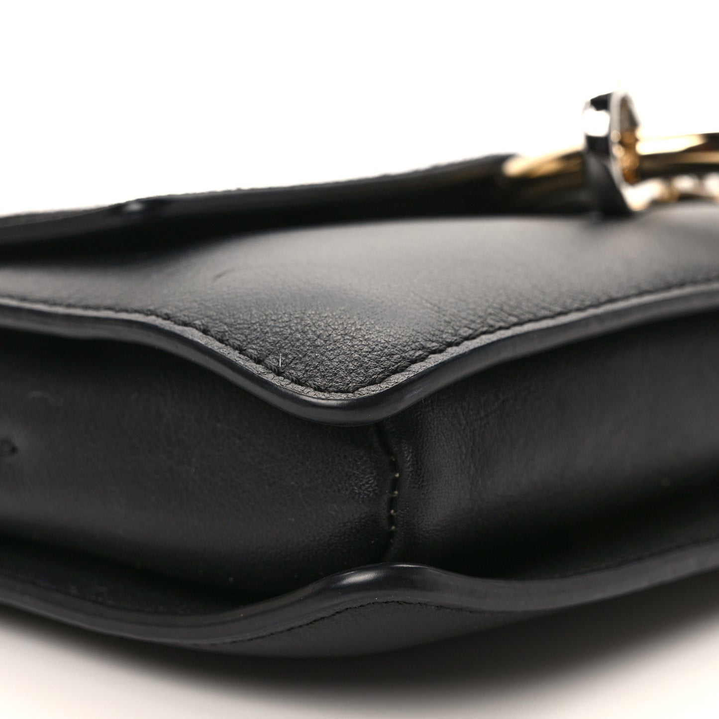 Suede Calfskin Small Faye Shoulder Bag Black