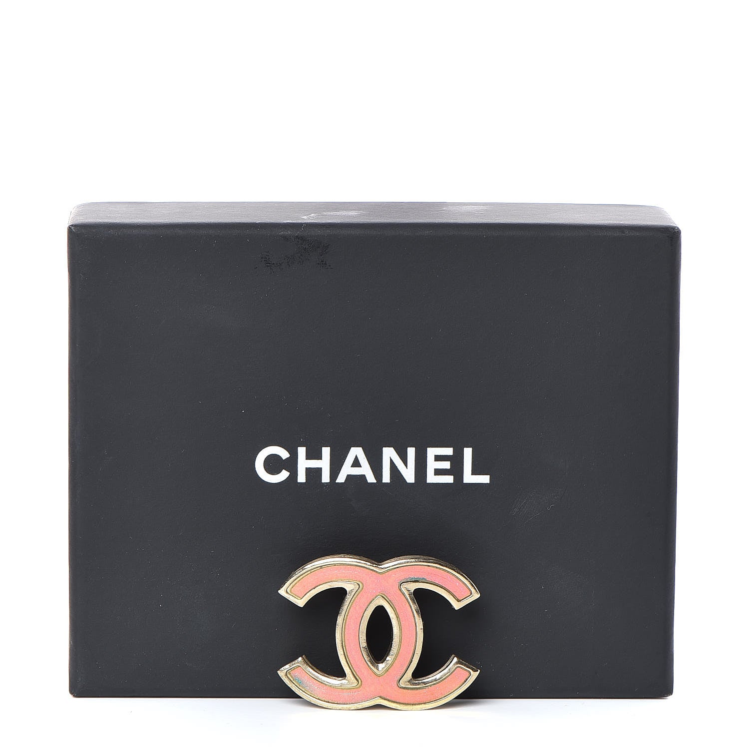 Chanel Iridescent CC Brooch Gold Pink 5 of 5