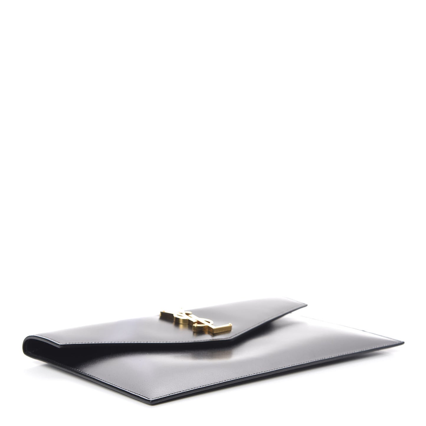 Smooth Shiny Calfskin Monogram Uptown Pouch Black