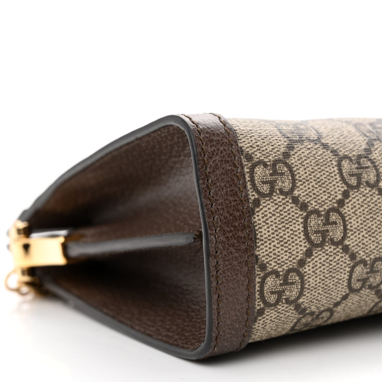 GG Supreme Monogram Web Small Ophidia Chain Shoulder Bag Brown