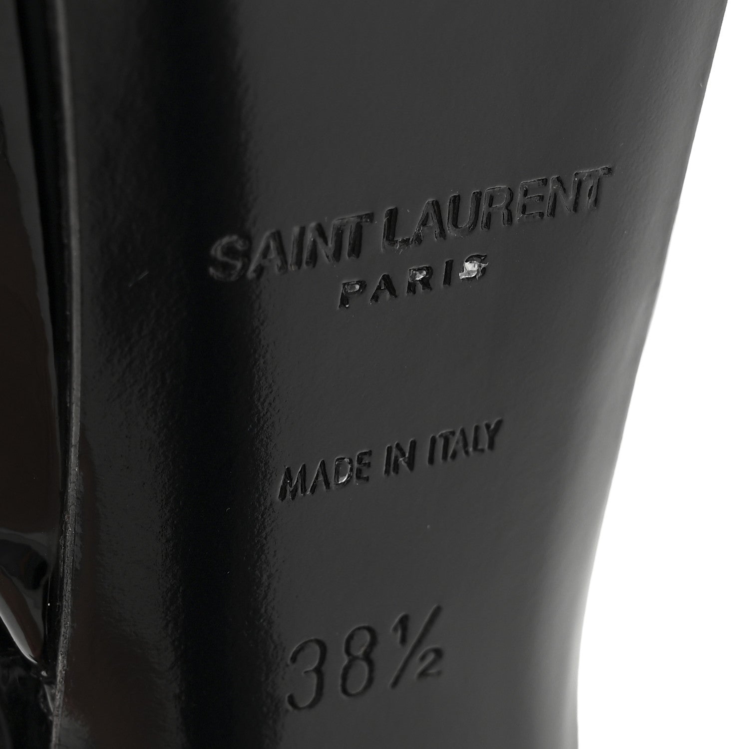 Saint Laurent Patent Jodie 95 Platform Sandals 38.5 Black 7 of 10