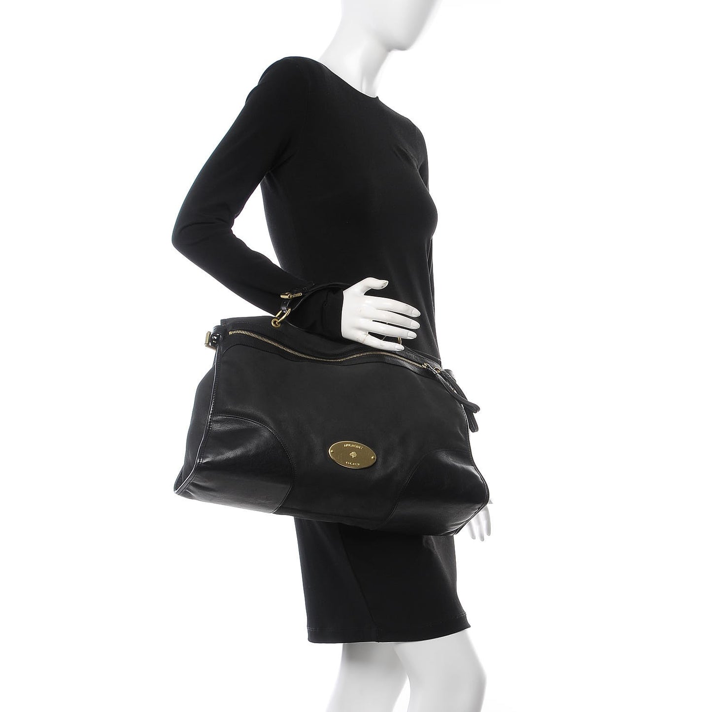 Calfskin Taylor Satchel Black