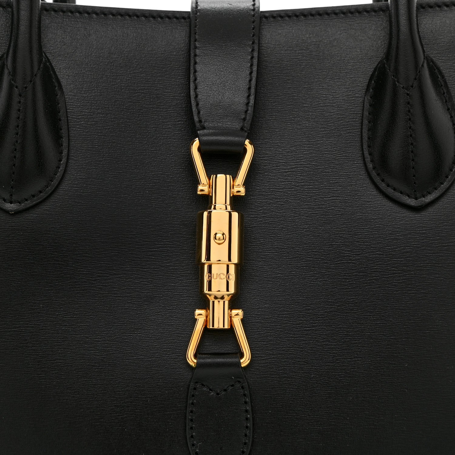 Gucci Boarded Plutone Calfskin Medium Jackie 1961 Tote Black 8 of 10