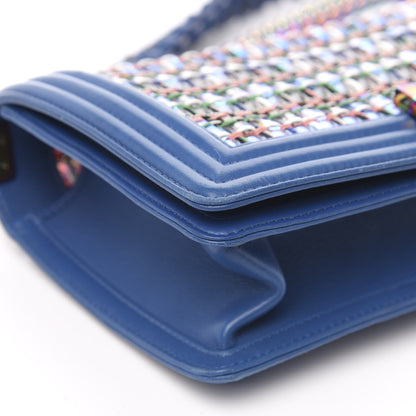 Chanel PVC Thread Woven Medium Boy Flap Dark Blue 8 of 11