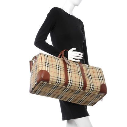 Burberry Haymarket Check Duffle Bag Brown 2 of 11