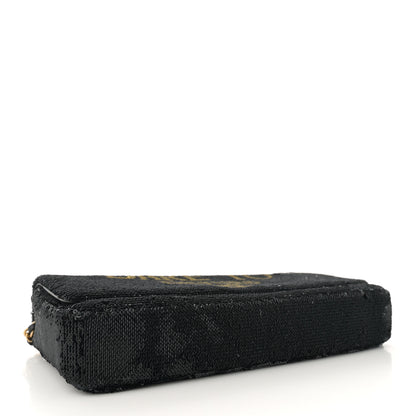 Chanel Sequin Paris Cosmopolite Dare To Disturb Flap Black Gold 4 of 12