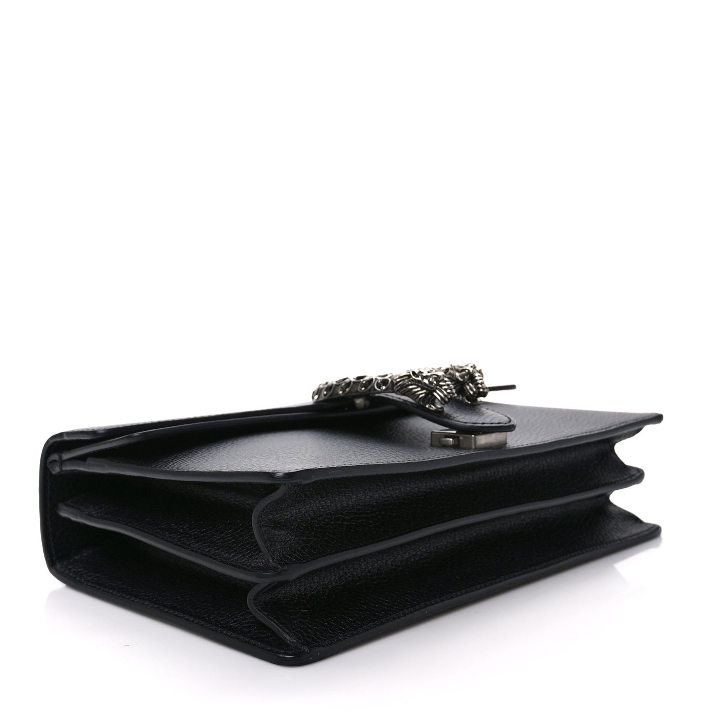 Pebbled Calfskin Small Dionysus Shoulder Bag Black