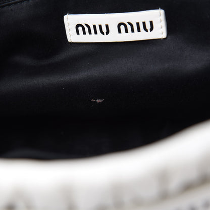 Miu Miu Nappa Matelasse Wicker Basket Bag White Miele 16 of 16