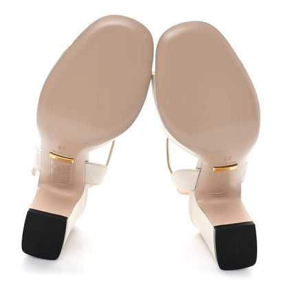 Gucci Malaga Kid Horsebit Lady 75mm Sandals 36 Mystic White 6 of 9