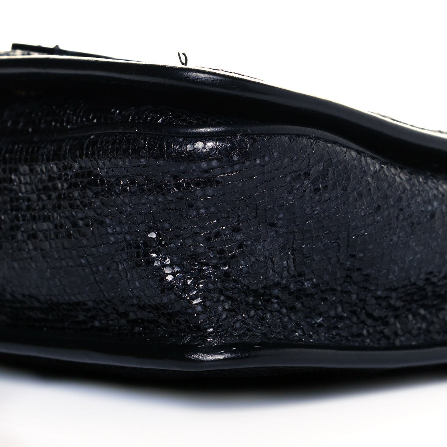 Metallic Cracked Calfskin Monogram Niki Chain Wallet Black