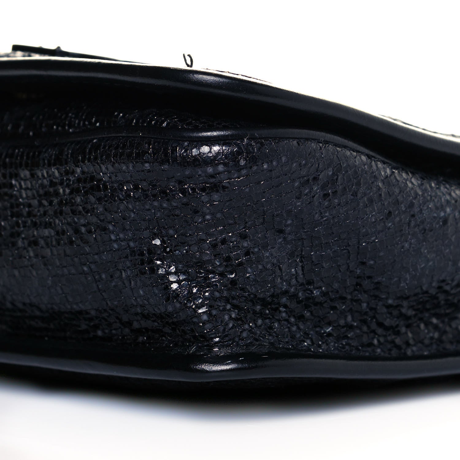 Saint Laurent Metallic Cracked Calfskin Monogram Niki Chain Wallet Black 8 of 8