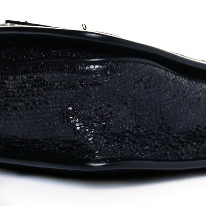 Saint Laurent Metallic Cracked Calfskin Monogram Niki Chain Wallet Black 8 of 8
