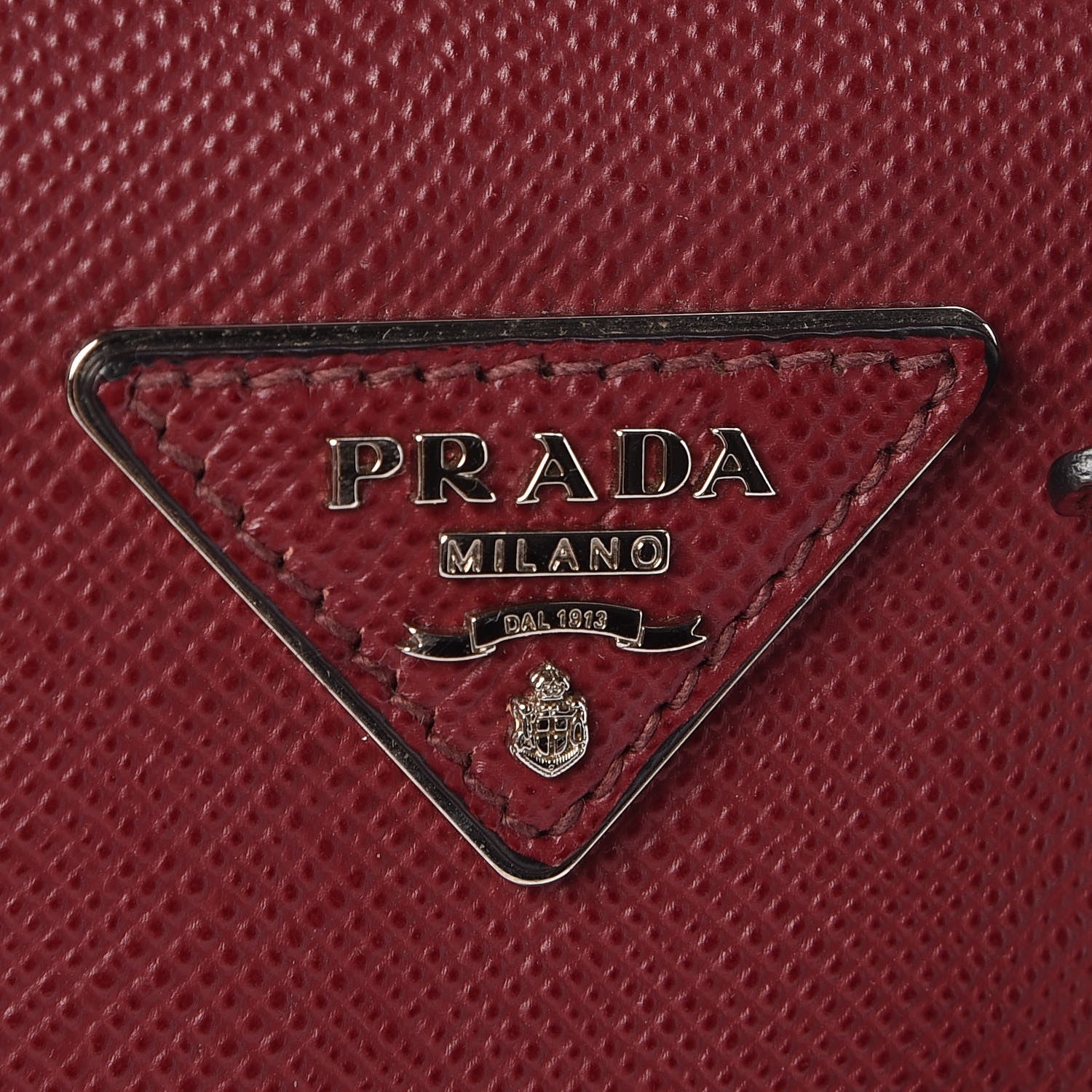 Prada Saffiano Cuir Small Twin Tote Cherry 6 of 16