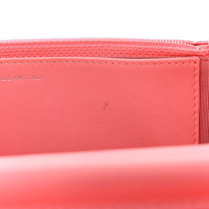 Chanel Patent Quilted Wallet On Chain WOC Coral 15 of 17