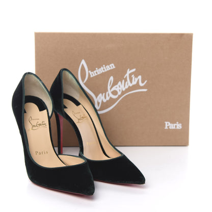 Christian Louboutin Velluto Stamp Iriza 100 Pumps 36.5 Verde 18 of 18