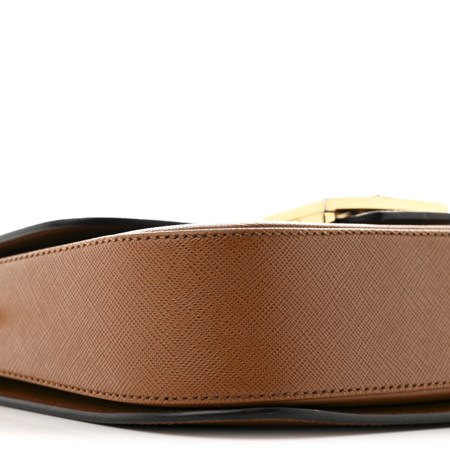 Prada Saffiano Lux Embleme Flap Shoulder Bag Cognac 9 of 12