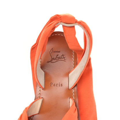Christian Louboutin Gabardine Douce Du Desert Flat Sandals 40 Orange 7 of 7