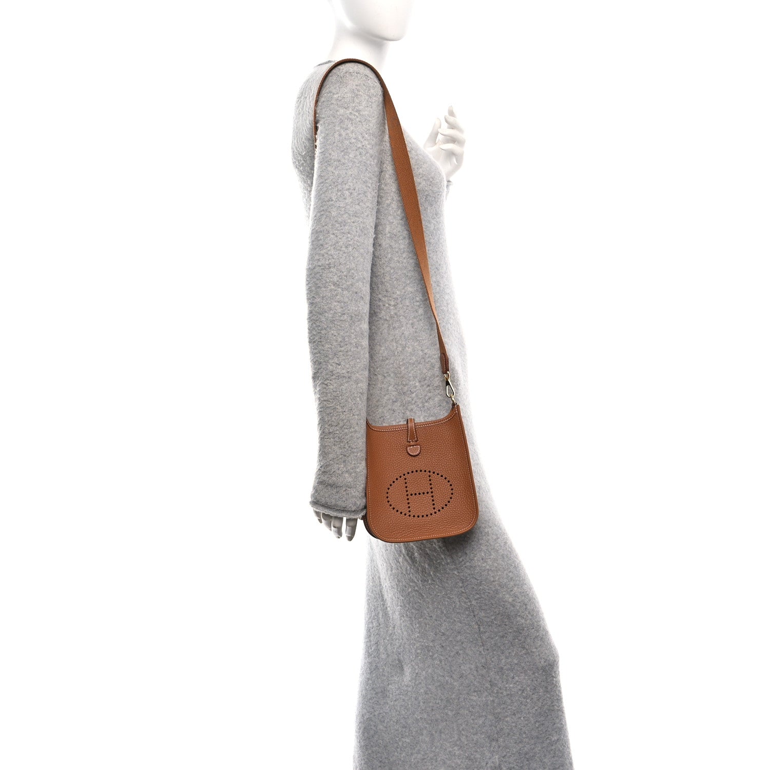 Hermes Taurillon Clemence Evelyne TPM Gold 2 of 12