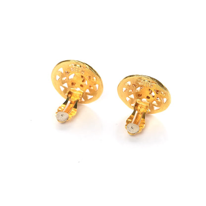 Chanel Round CC Clip On Earrings Gold 3 of 5