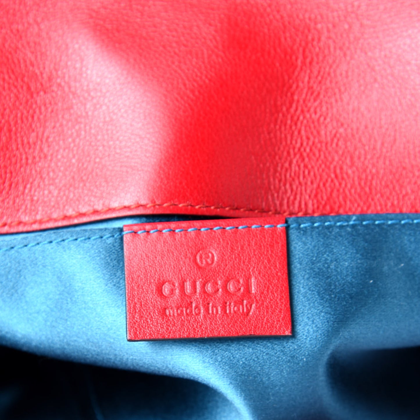 Velvet Matelasse Mini GG Marmont Shoulder Bag Hibiscus Red