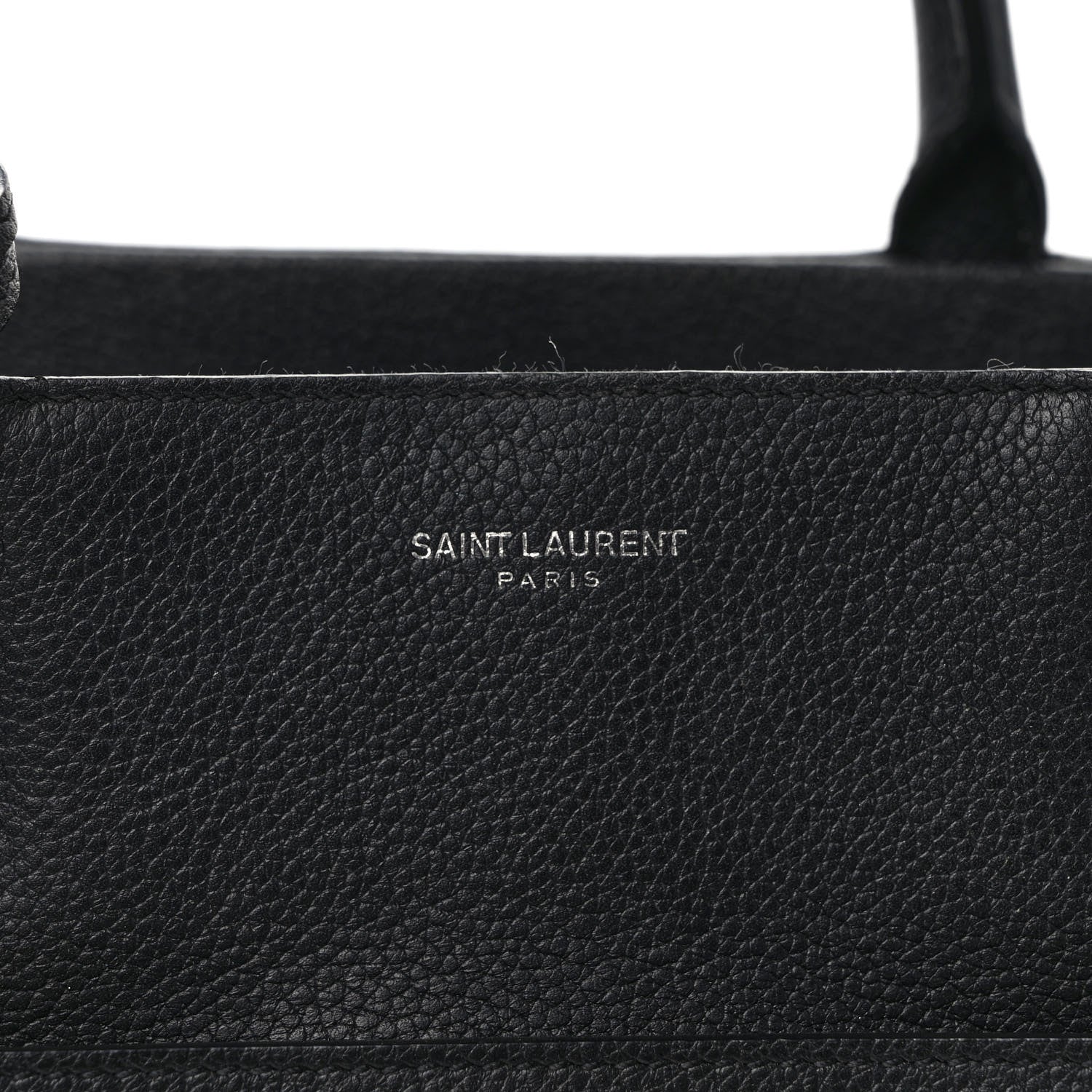 Saint Laurent SAINT LAURENT Grained Calfskin Small Cabas Rive Gauche Black 6 of 9
