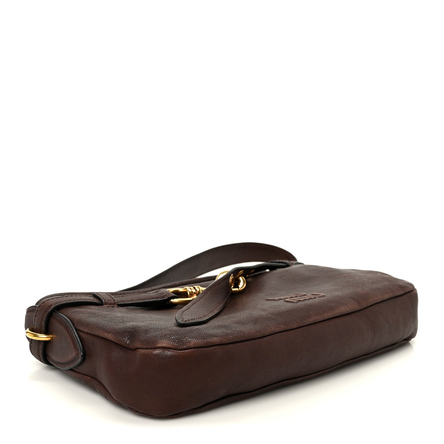 Miu Miu Nappa Aviator Regular Aventure Shoulder Bag Rovere 4 of 9
