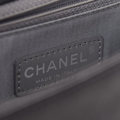 Chanel Metallic Calfskin Quilted New Medium Boy Flap Black 5 of 9