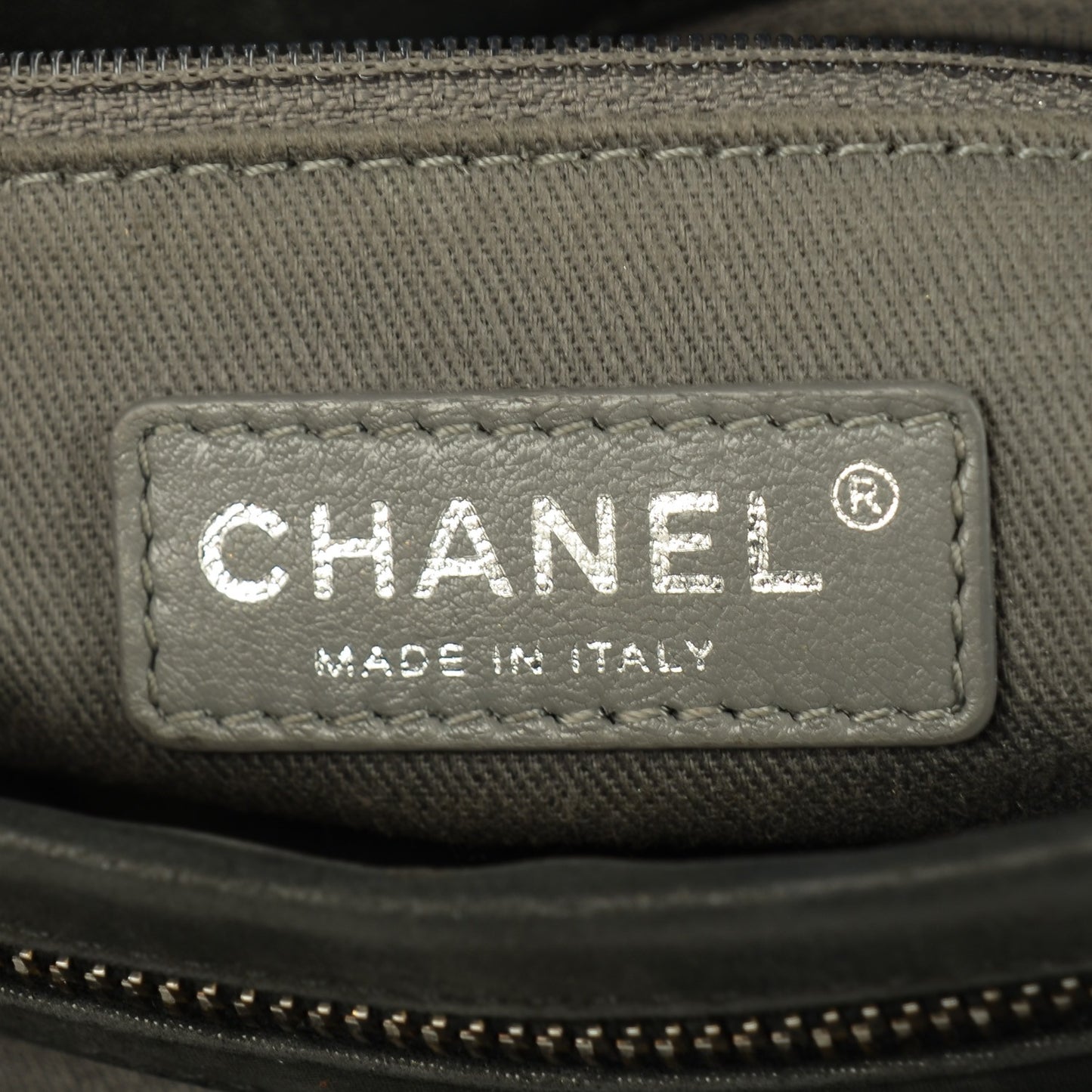 Iridescent Calfskin Coco Daily Medium Flap Black