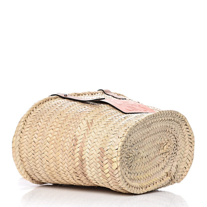 Loewe Raffia Basket Tote Bag Natural Tan Orange 4 of 15