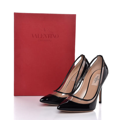 Valentino Garavani Patent PVC Dollybow Pumps 37 Black 8 of 8