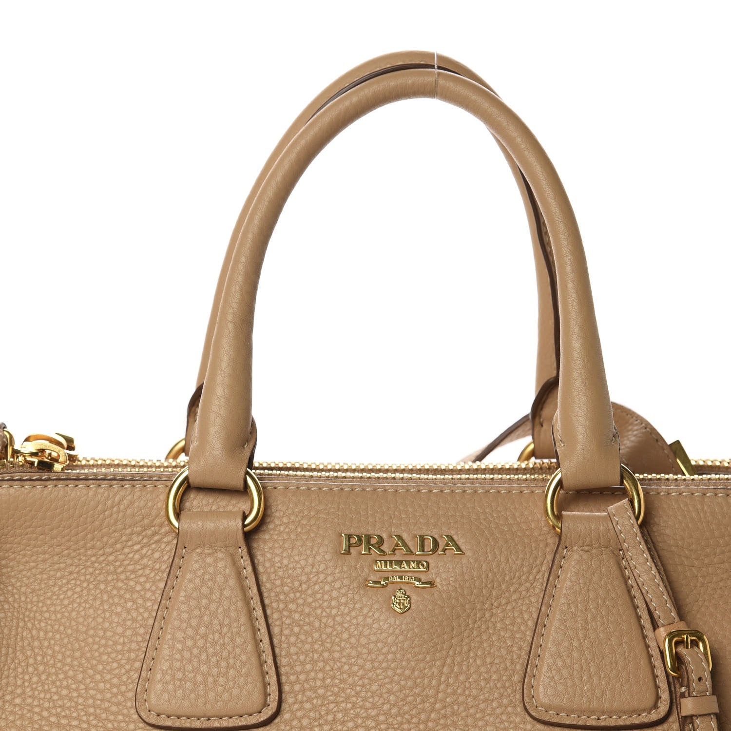 Prada Vitello Daino Large Double Zip Tote Sughero 8 of 10