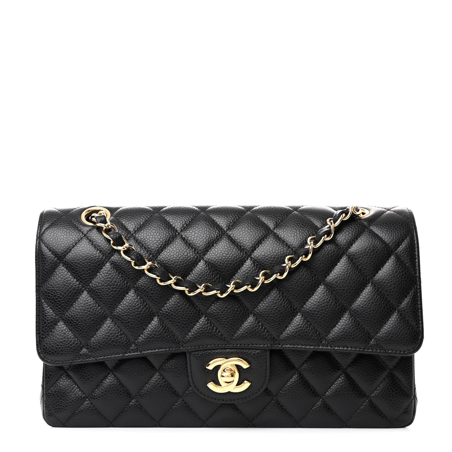 Chanel Caviar Quilted Medium Double Flap Black 1 of 10