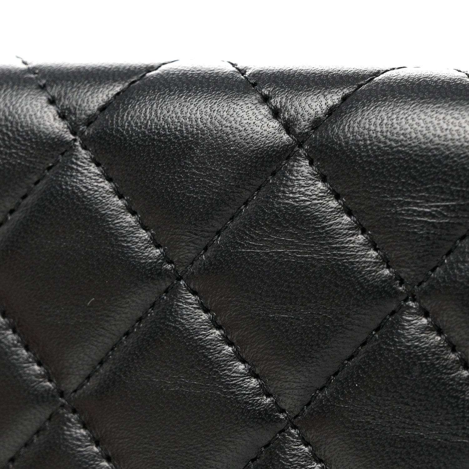 Chanel Lambskin Quilted Long Flap Wallet Black 11 of 12