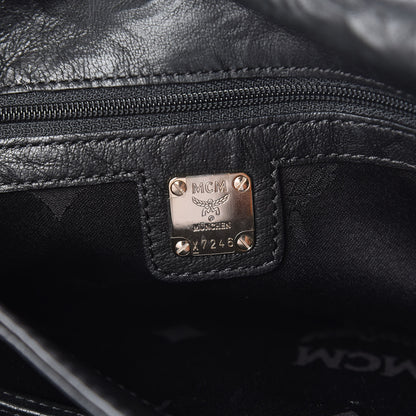 MCM Lambskin Flap Bag Black 7 of 12