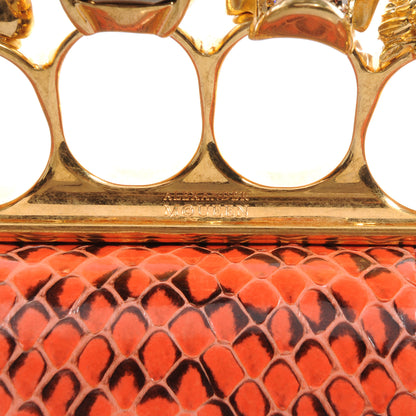 Alexander McQueen Whipsnake Skull Knucklebox Clutch Orange 8 of 8