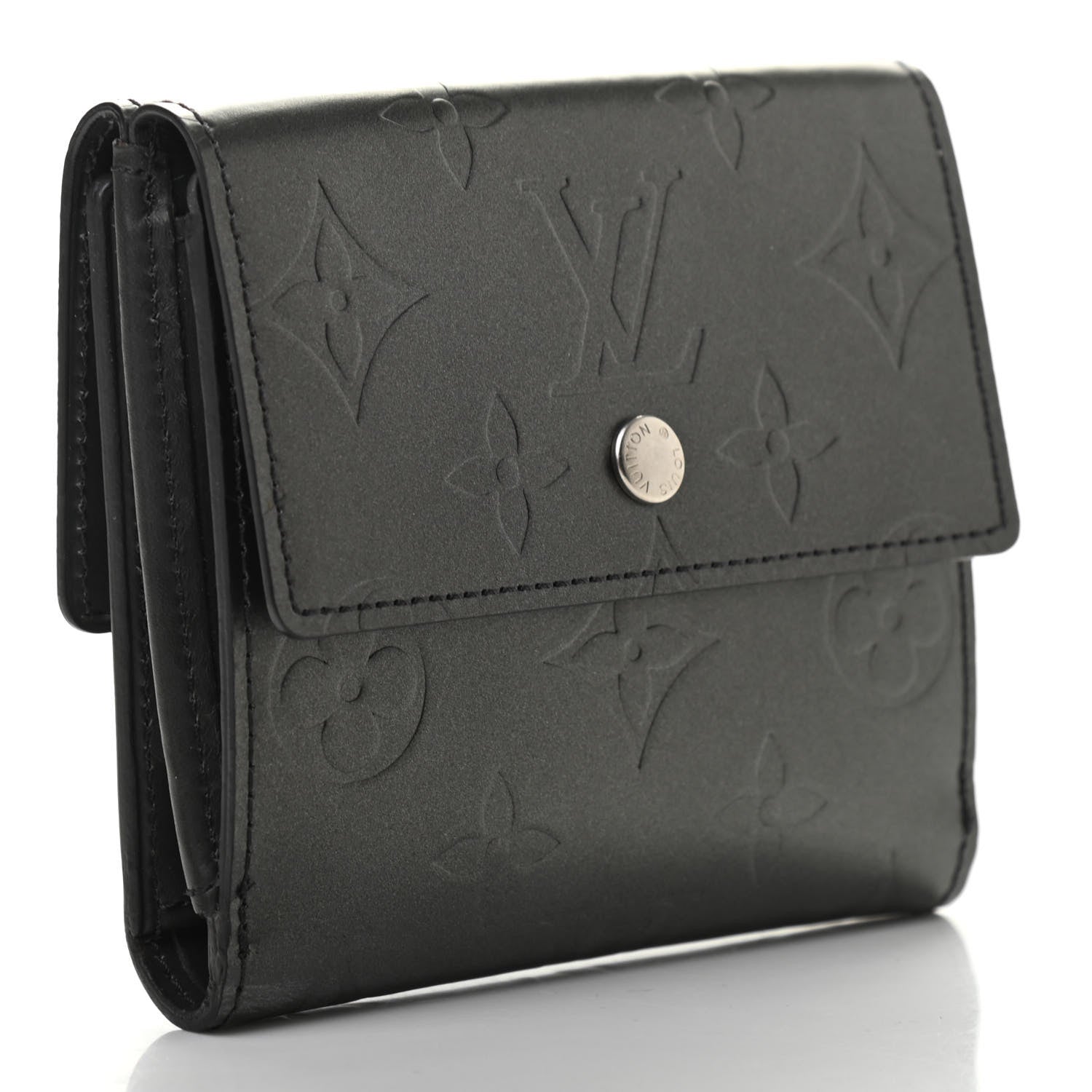 Louis Vuitton Mat Monogram Elise Wallet Black 3 of 6